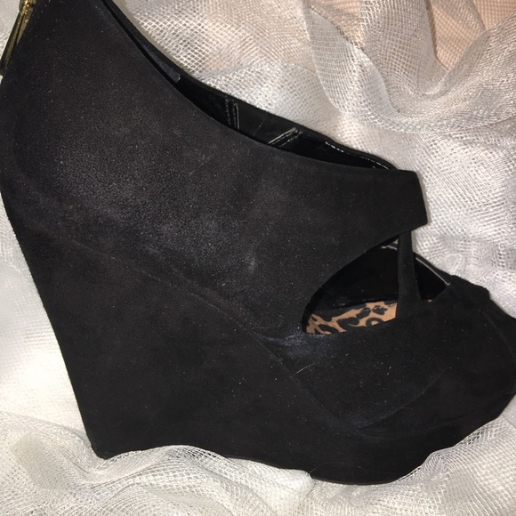 Jessica Simpson caged wedge platform heels - Picture 2 of 5